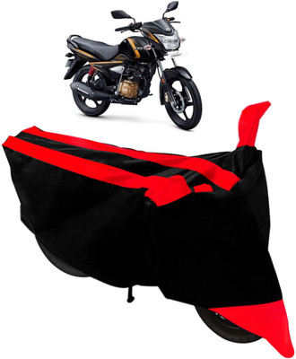 Purpleheart Two Wheeler Cover for TVS(Victor New, Black, Red)