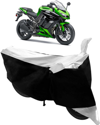 Flipkart SmartBuy Two Wheeler Cover for Kawasaki(Z250, Black, Silver)