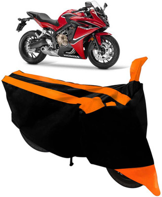 Flipkart SmartBuy Two Wheeler Cover for Honda(CBR 650F, Black, Orange)