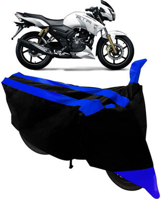 Flipkart SmartBuy Two Wheeler Cover for TVS(Apache RTR 180, Black, Blue)