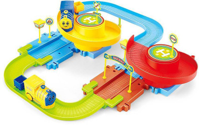 

Webby Batterty operated Block Train Track set 14 pcs(Multicolor)