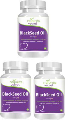 

Natures Velvet Lifecare Black seed oil 500mg capsules- Pack of 3(500 mg)