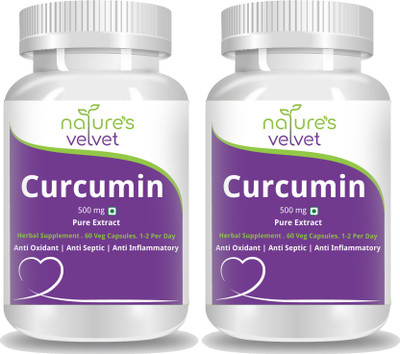 

Natures Velvet Lifecare Curcumin Pure Extract 500 mg, 60 Veggie Capsules - Pack of 2(500 mg)