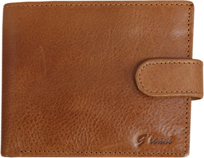 

G'leani Men Casual Tan Genuine Leather Wallet(12 Card Slots)