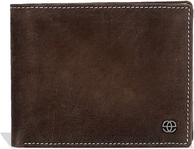 

Eske Men Brown Genuine Leather Wallet(8 Card Slots)
