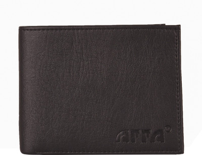 AFFA Men Black Artificial Leather Wallet(11 Card Slots)