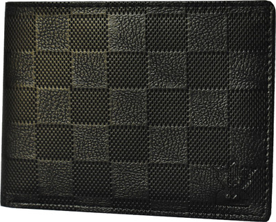 

DESIGN & CUT Men Black Genuine Leather Wallet(10 Card Slots), Chase black