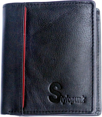 

Stylopunk Men Black Genuine Leather Wallet(7 Card Slots)