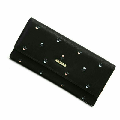 

victory royal Girls Black Artificial Leather Wallet(10 Card Slots)
