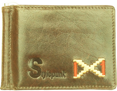 

Stylopunk Men Tan Genuine Leather Wallet(7 Card Slots)