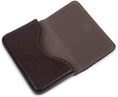 

Peacock Mundkar Boys Black Artificial Leather Card Holder(8 Card Slots), Brown