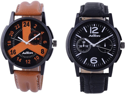 AXTON AXG-6005 Analog Multicolor Dial Unisex Watch - (Pack of 2) Analog Watch - For Men