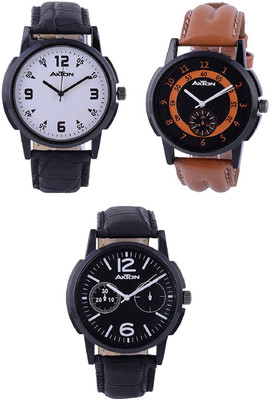 AXTON AXG-4004 Analog Multicolor Dial Unisex Watch - (Pack of 3) Analog Watch - For Men