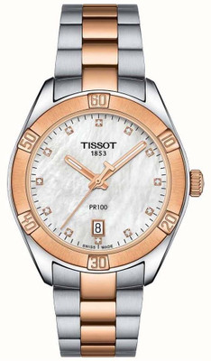 Tissot T101.910.22.116.00 PR100 Diamond White Mother of Pearl Dial Analog Watch - For Women