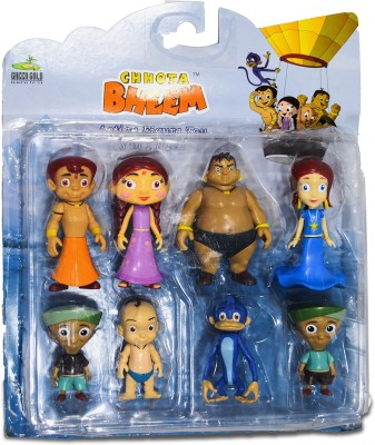 

Chota Bheem Action Figure 8 IN 1 Set with Dholu(Multicolor)