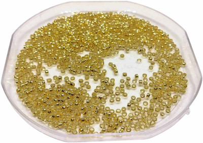 

Aumni Crafts Jewellery Making Metal Iron Crimp Gear Lock Beads 2mm Round Gold Color (Pack of 20 grams, 1955 pieces)