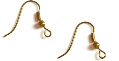 

Aumni Crafts Jewellery Making Earring Hooks 18x17mm Curved Hook Gold Color (Pack of 50 grams, 250 pieces)