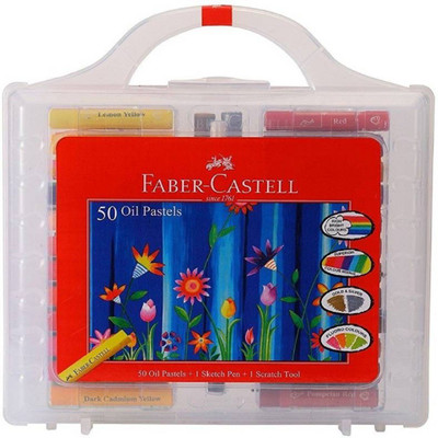 

Faber-Castell 50 Oil Pastels + 1 Sketch + 1 Scartch Tool FOR KIDS -PACK OF 1
