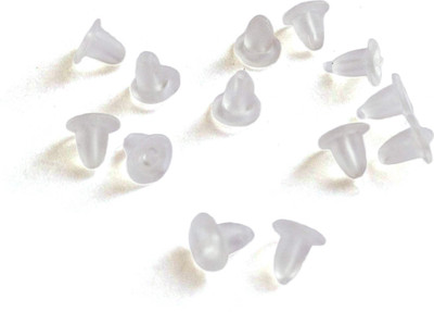 

Aumni Crafts Tiny Plastic Earring Stoppers 6x4mm Cone Transparent White (Pack of 50 grams, 900 stoppers)