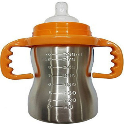 

Chote Janab Thermal Insulation Stainless Steel Baby Feeding Bottle - 290 ml(Orange)