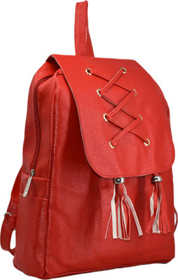

DE EULE Casual Girls Women College Office Bag Travel Backpack 12 Backpack(Red)