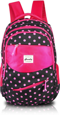 

Bendly School Bag - Polka Mania (Black-Purple) 30 Backpack(Black, Pink)