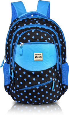 

Bendly School Bag - Polka Mania (Black-Blue) 30 Backpack(Blue, Black)