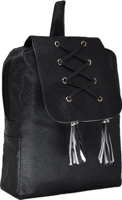 

DE EULE Casual Girls Women College Office Bag Travel Backpack 12 Backpack(Black)