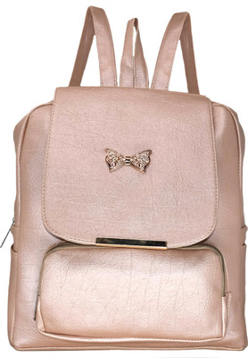 

DE EULE Casual Girls Women College Office Bag Travel Backpack 12 Backpack(Silver), Cream
