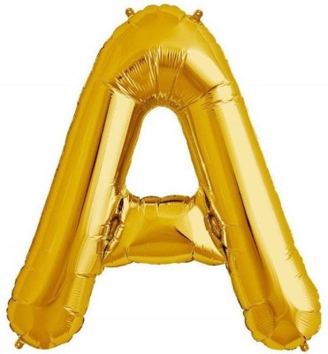 teple Solid (16 Inch) A Alphabet Balloon Happy Birthday Letter Foil Balloons / Birthday Party Supplies / Happy Birthday Balloons For Party Decoration - Golden Balloon (Gold, Pack of 1) Letter Balloon(Gold, Pack of 1)