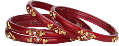 AFAST Glass Enamel Bangle Set(Pack of 4)