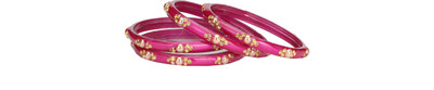AFAST Glass Enamel Bangle Set(Pack of 4)