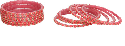 AFAST Glass Enamel Bangle Set(Pack of 10)
