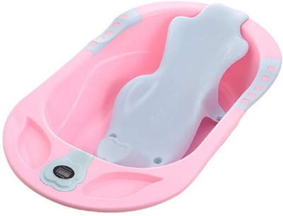 

SYGA Baby Bathtub Newborn Flexibath Bathtub with Temperature Sensor and Stand for Baby (Pink)(Pink)
