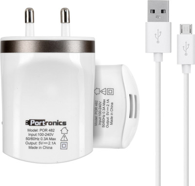 

Portronics AC-USB-Plug 2.1A Mobile Charger(White)