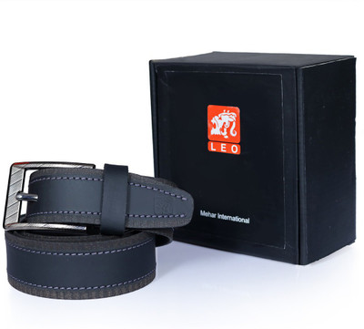 

Leo Men Casual Blue Genuine Leather Belt, Brown