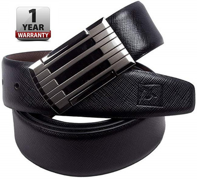 

DMX Men Formal, Casual Black Genuine Leather Reversible Belt, Black & brown