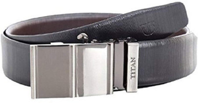 

Titan Men Black Genuine Leather Belt, Black and brown