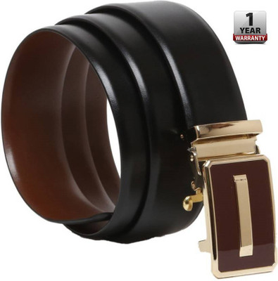 

DMX Men Formal Black Genuine Leather Reversible Belt, Black & brown