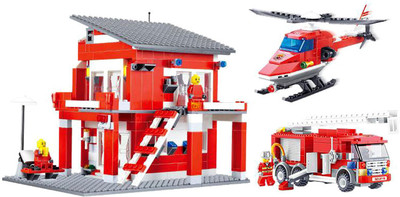 

Planet of Toys Fire Rescue Team Building Blocks (558 Pcs)(Multicolor)
