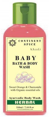 

Continent Spice khadi BABY body wash with (Sweet Orange & Chamomile with Organic Essential Oil) 210 ml(210 ml)