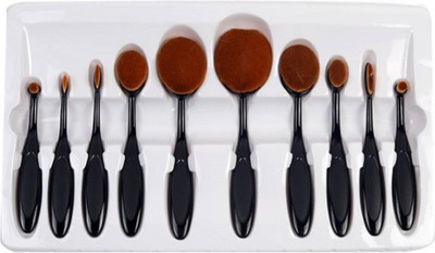 

CETC 10 Piece Oval Make up Brush Set(Pack of 10)