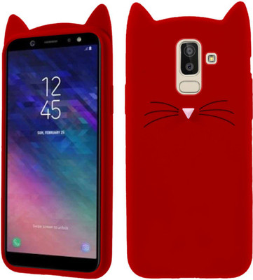 CASE CREATION Back Cover for Samsung Galaxy J8(Red, 3D Case, Silicon, Pack of: 1)