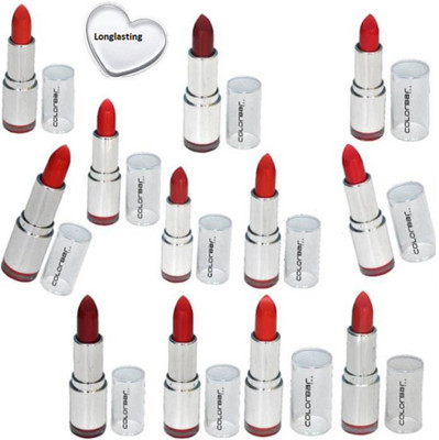 

Longlasting Silicon Puff &Velvet Matte Colorbar Finish Lipstick (pack of 12)(Set of 13)