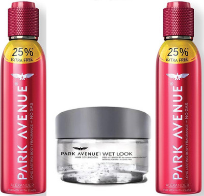 

Park Avenue Wet Look Gel & Alexander Deodorant (Pack Of 3)(Set of 3)