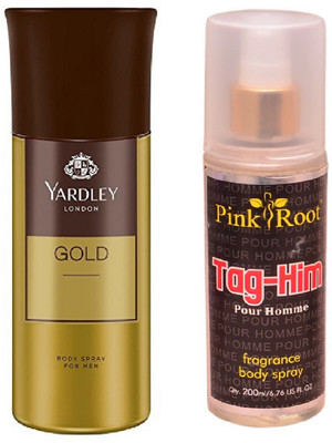 

Pink Root TAG-HIM MIST 200ML WITH YARDLEY LONDON GOLD DEO 150ML(Set of 2)