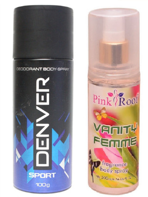 

Pink Root VANITY FEMME MIST 200ML WITH DENVER RIDER DEO(Set of 2)