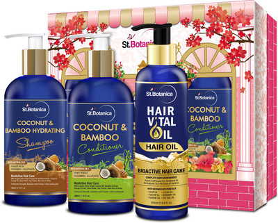 

StBotanica Coconut & Bamboo Shampoo + Coconut & Bamboo Conditioner + Hair Vital Oil(Set of 1)