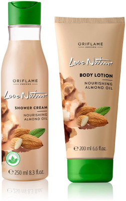 

Oriflame Sweden Love Nature Nourishing Almond Oil Set (Body Lotion, Shower Cream)(Set of 2)