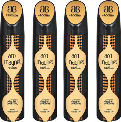 

AROCHEM ARO MAGNET , ARO MAGNET , ARO MAGNET AND ARO MAGNET DYNAMIC PURE Deodorant Spray - For Men & Women(200 ml, Pack of 4)